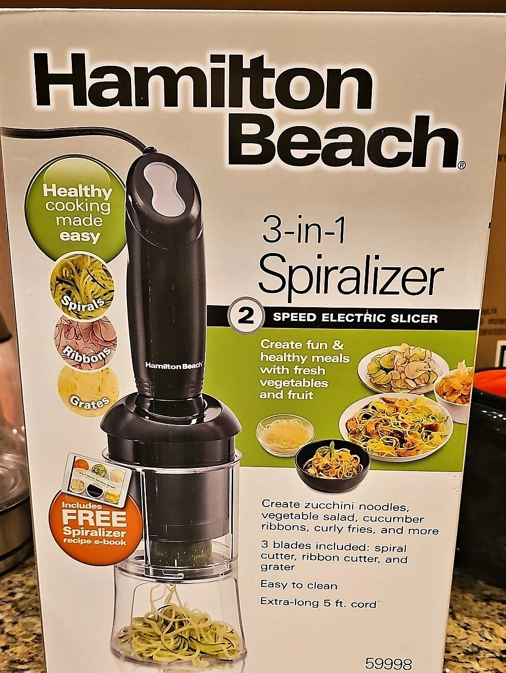 Hamilton Beach 3-in-1 Electric Spiralizer